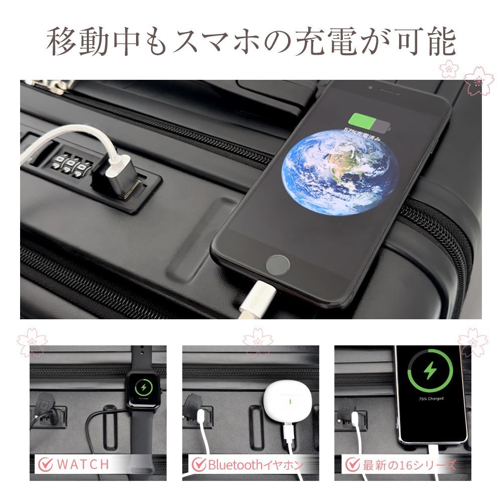 訳あり 未使用品】スーツケース キャリーケース Lサイズ 超軽量 USB