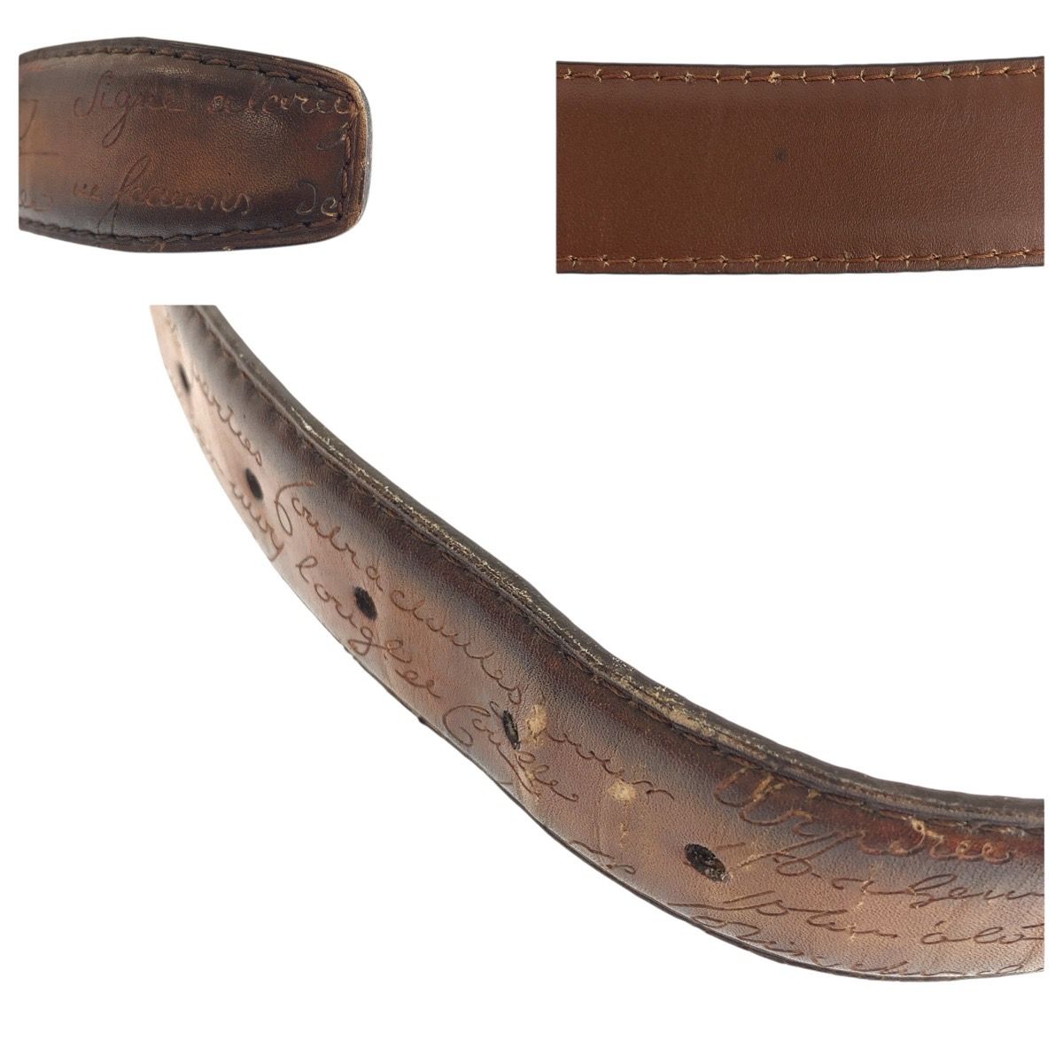 Berluti ベルルッティ カリグラフィ 80cm/32インチ ブラウン シルバー