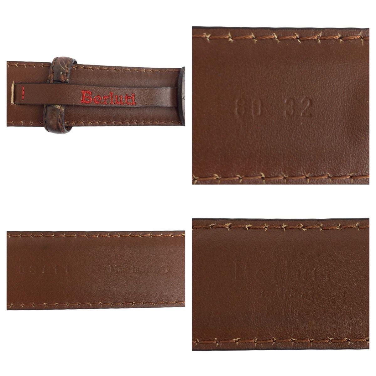 Berluti ベルルッティ カリグラフィ 80cm/32インチ ブラウン シルバー