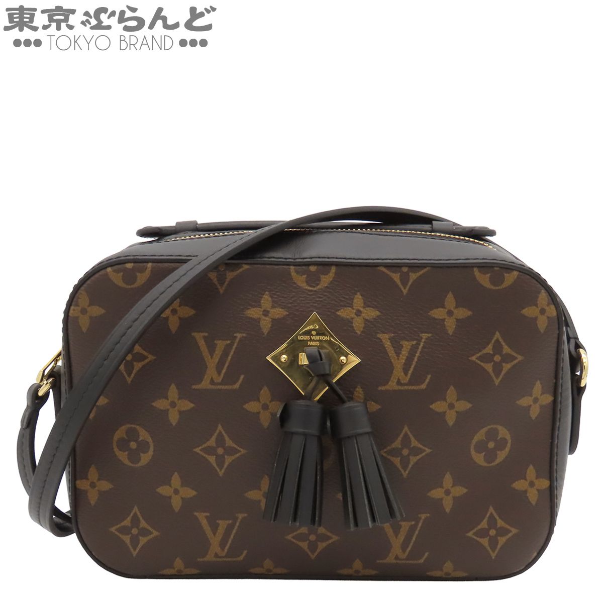 ルイヴィトン LOUIS VUITTON サントンジュ M43555 ブラウンxノワール モノグラムキャンバス レザー 2WAYハンドバッグ ショルダーバッグ レディース 101879332