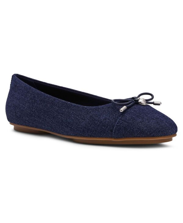 アンクライン レディース シューズ パンプス キャップ Anne Klein Womens Luci Cap Toe Ballet Flats Dark Blue Denim デニム