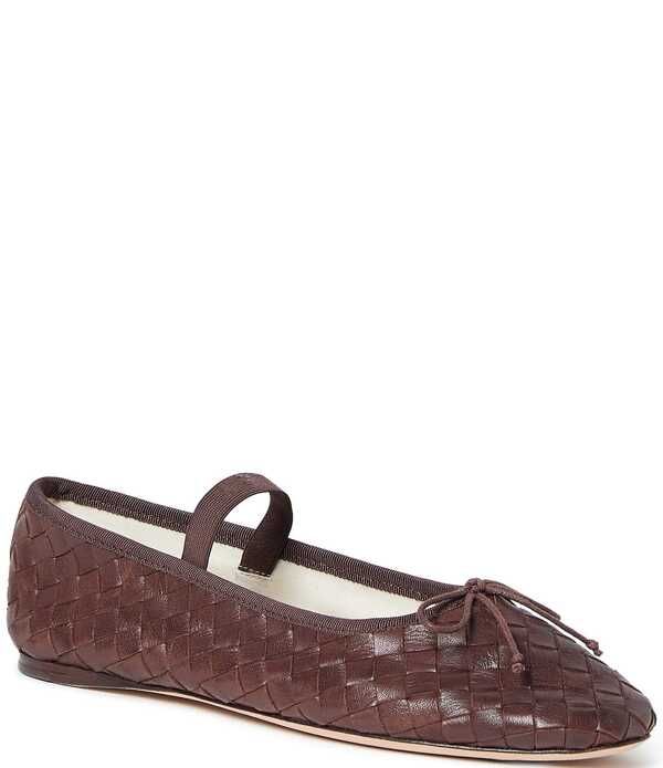 ロフラー ランダル レディース シューズ パンプス レザー Loefflerandalleonie Woven Leather Ballerina Bow Flats Espresso