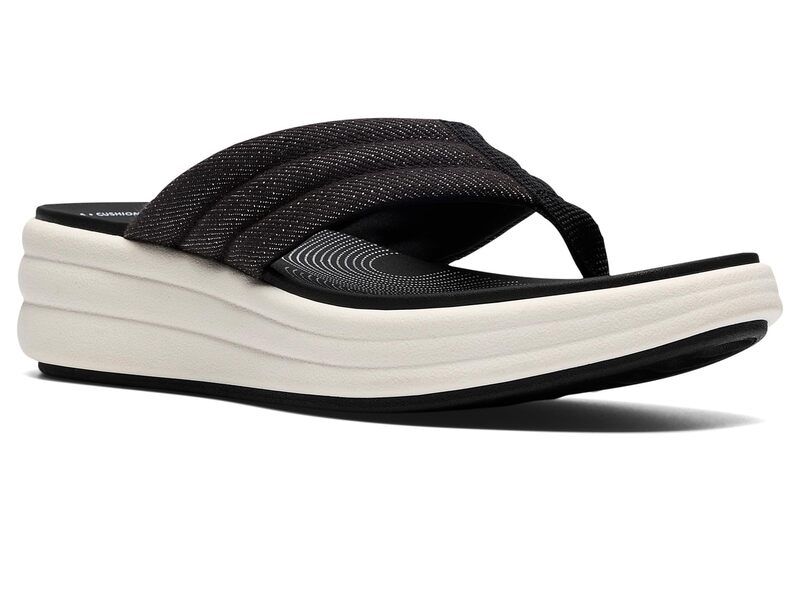 クラークス レディース シューズ サンダル Clarks Drift Carmen Black Textile ブラック