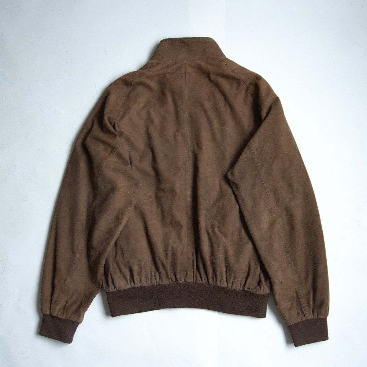 【雰囲気抜群】 BARACUTA 【G9 スウェード スウィングトップ ハリントンジャケット】L レザー バラクータ ブラウン 羊革 26060834 雰囲気抜群】 BARACUTA 【G9 スウェード スウィングトップ ハリントン