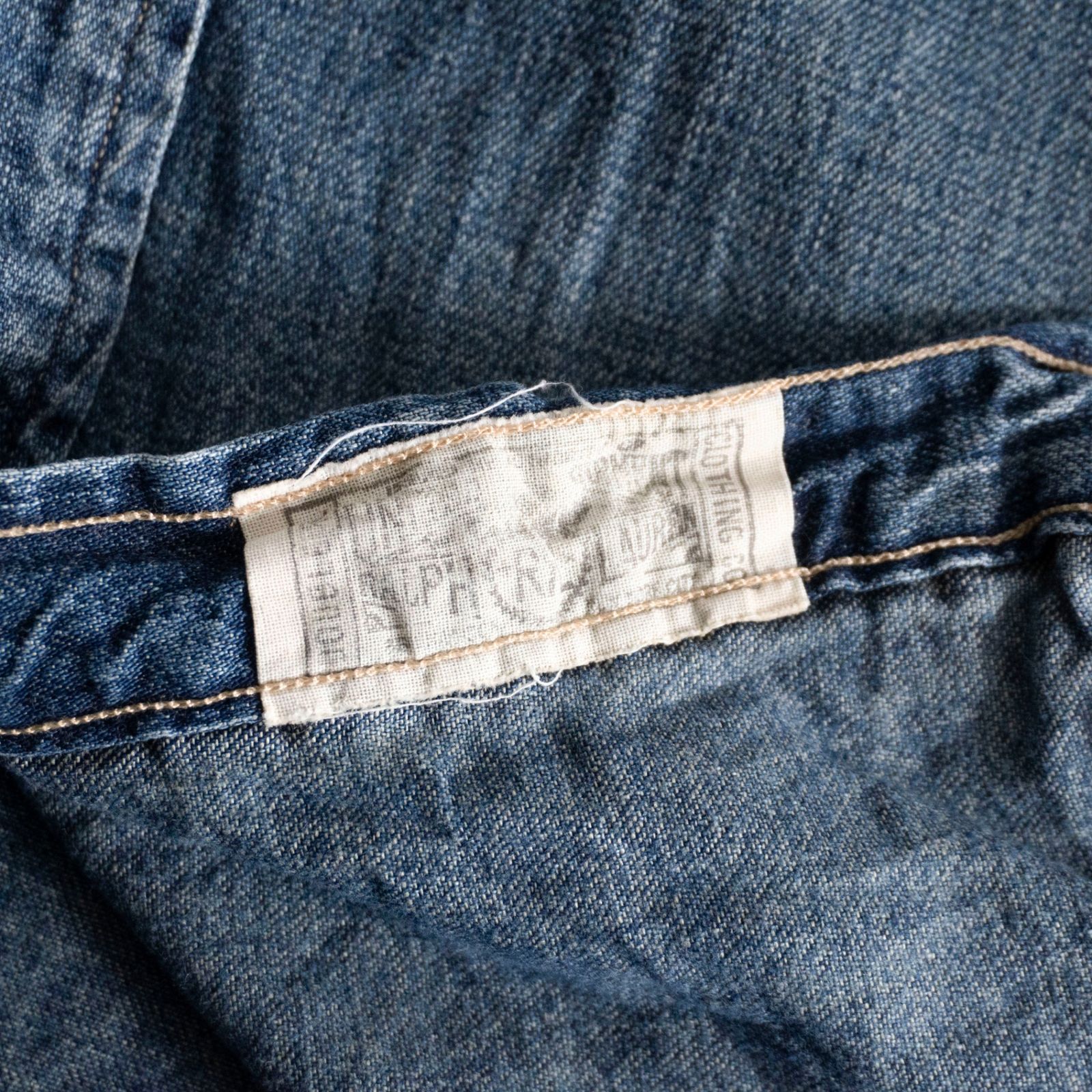 美品】RRL 【インディゴ バッファロー デニム ウエスタン シャツ】 L