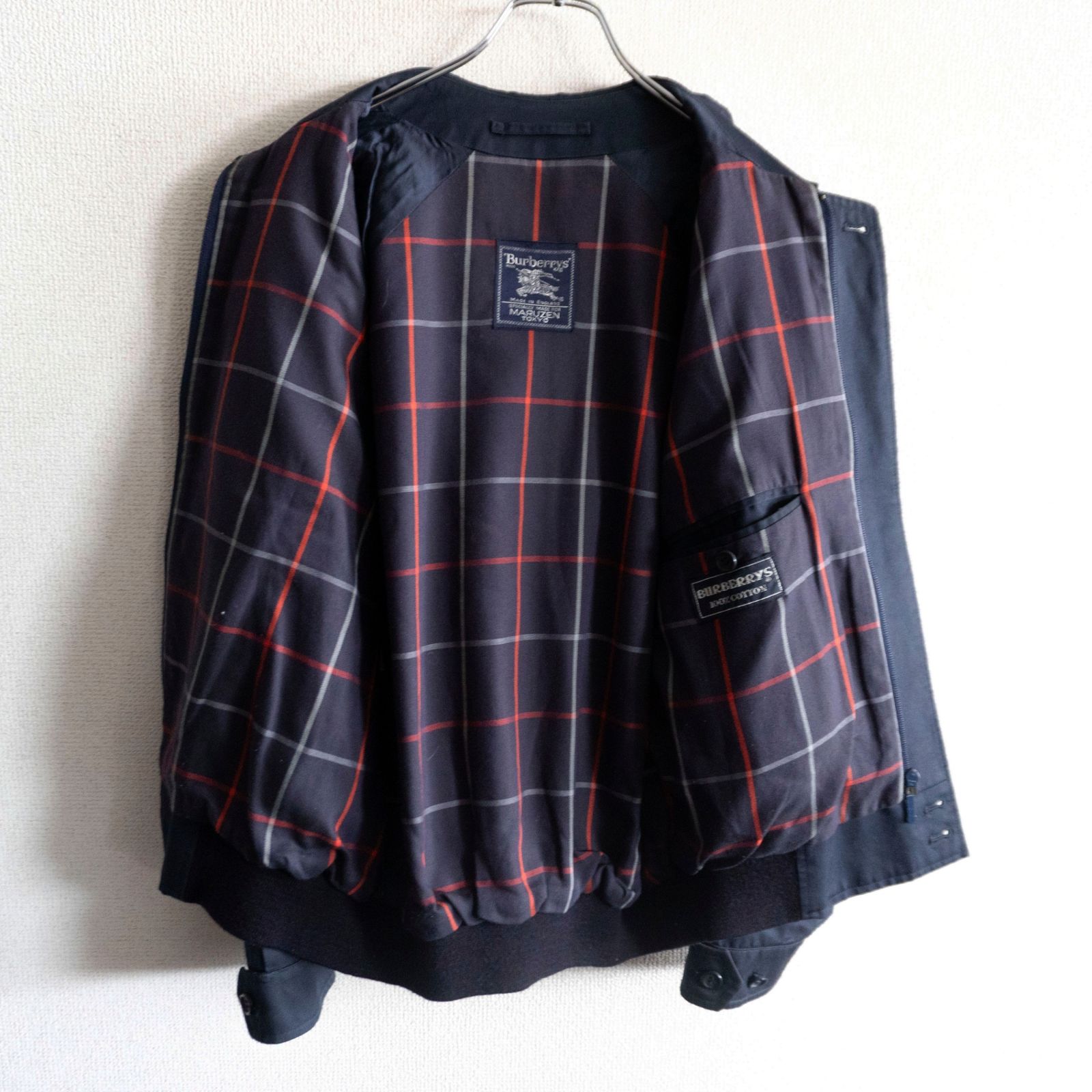 イングランド製】BURBERRYS【スウィングトップ ジャケット】ネイビー