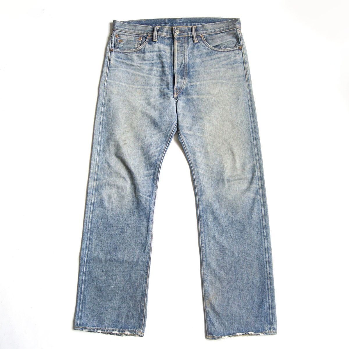 美品】RRL【STRAIGHT-LEG JEANS】【アメリカ製】32×32 ストレートレグ