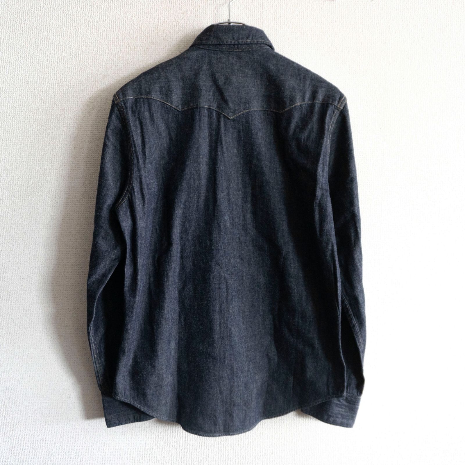 美品】RRL 【インディゴ バッファロー デニム ウエスタン シャツ】 S