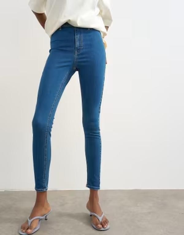 トップショップ レディース ボトムス デニムパンツ ヴィンテージーンズ Topshop Joni high rise skinny jeans in vintage Blue ブルー