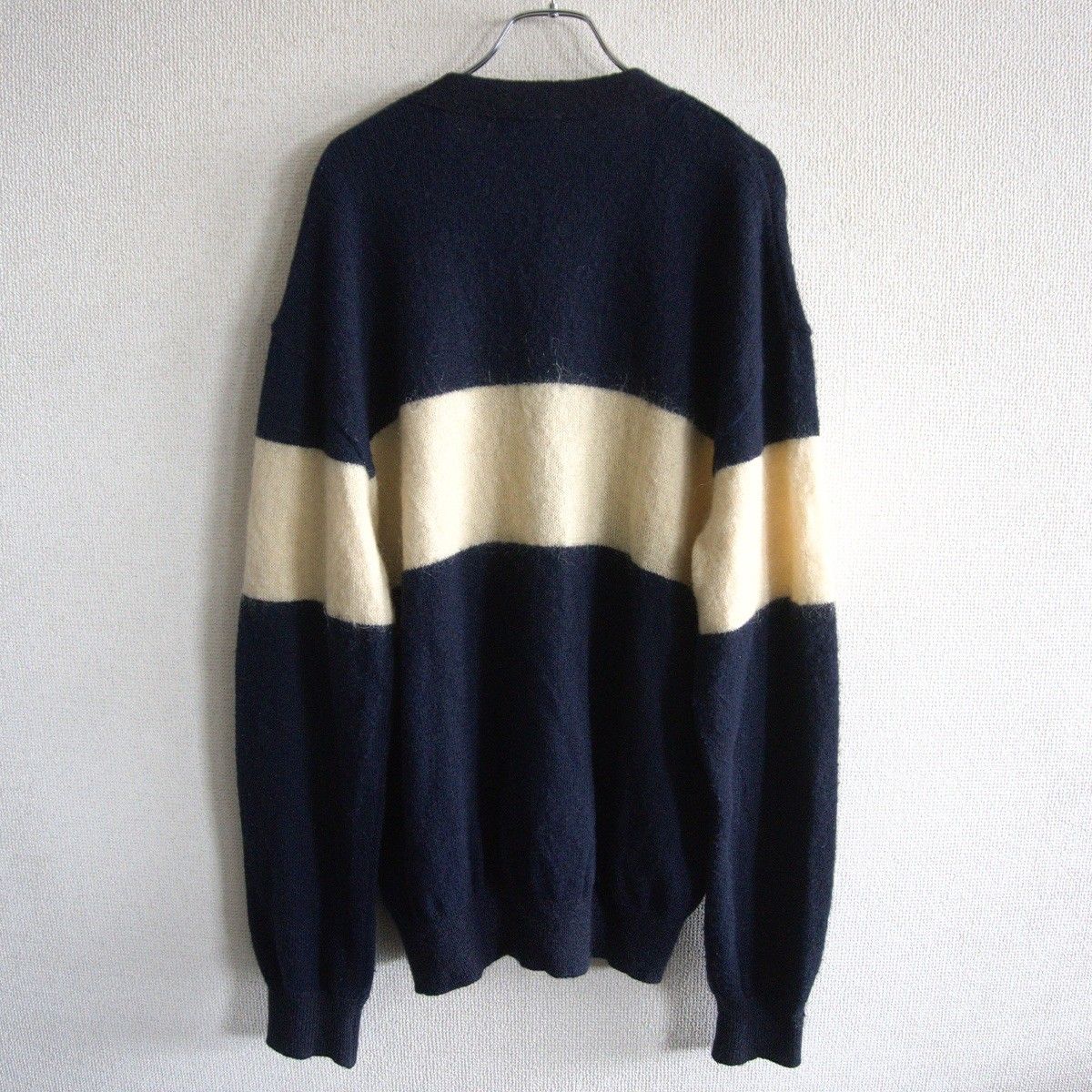 美品】GOOD ENOUGH【ウール ナイロン バイカラー カーディガン】M