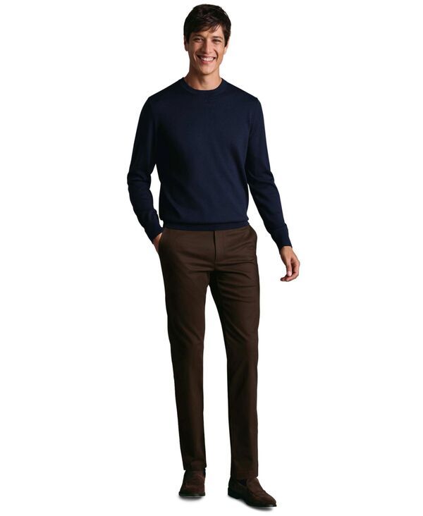 チャールズティリット メンズ ボトムス カジュアルパンツ Charles Tyrwhitt Mens Toffee SlimFit Ultimate Chino Pants Chocolate Bro