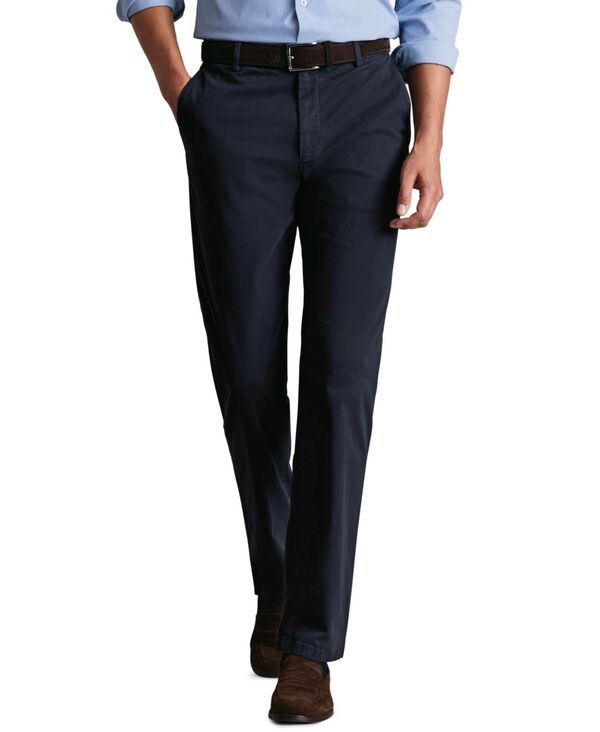 チャールズティリット メンズ ボトムス カジュアルパンツ Charles Tyrwhitt Mens Tan SlimFit Washed Chino Pants Navy ネイビー