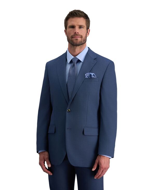 ハガー メンズ アウター ジャケット・ブルゾン Haggar Mens Premium Stretch ClassicFit Suit Jacket Chambray
