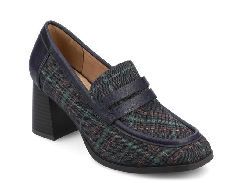 ジャーニー レディース シューズ パンプス JourneeMalleah Pump Navy Plaid ネイビー