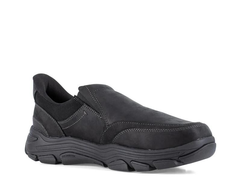 ロックポート メンズ シューズ スリッポン・ローファー Tシャツ Rockport WorksReece Steel Toe Work SlipOn Mens Black ブラック