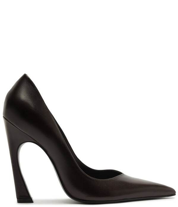 シュッツ レディース シューズ ヒール レザー Schutz Lexi Leather Pointed Toe Pumps Dark Brown ブラウン