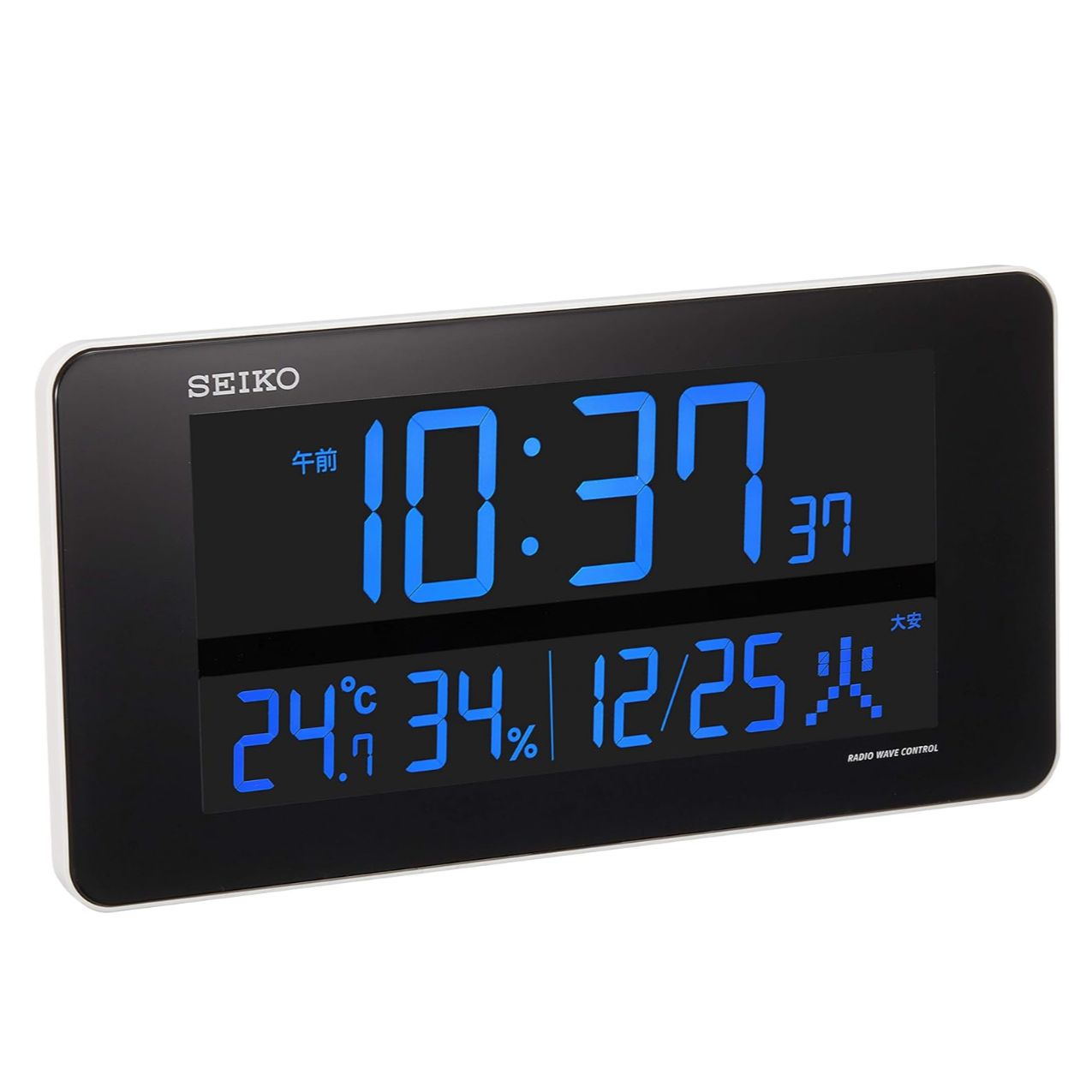 セイコークロック(Seiko Clock) セイコー クロック 掛け時計 置き時計 兼用 電波 デジタル 交流式 カラー液晶 シリーズC3 白 DL208W SEIKO