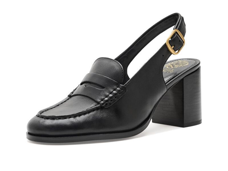 ヴィンスカムート レディース シューズ スリッポン・ローファー ヒール Vince Camuto Grinie Higheel Slingback Loafers Black ブラック