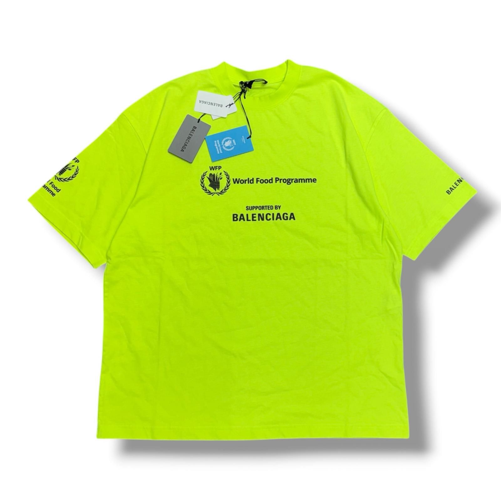 【新品】BALENCIAGA WFP Tシャツ ライトイエロー 未使用 BALENCIAGA WFP LOGO PRINT T-SHIRT ロゴプリントTシャツ