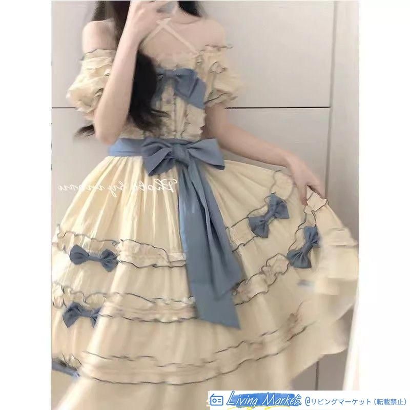 lolita 豪華姫系ワンピース 豪華フルセット 撮影会 舞台演出 推し活 ハロウィン 仮装 可愛 レトロ風 オリジナル jsk ロリータ ワンピース 美しい刺繍 CS629P034