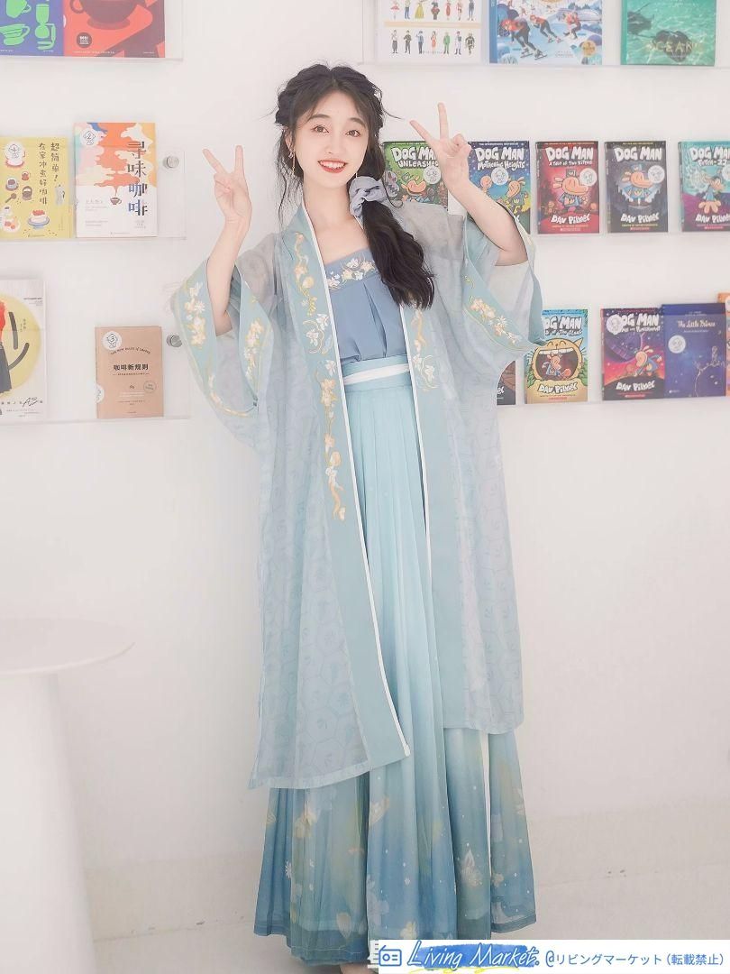 漢服 フルセット 中華風 唐装 仙女スタイル 刺繍入り コスプレ衣装 民族風 ワンピース ゴスロリ風 キャラクター衣装 学園祭用 文化祭用 舞台演出用 日常着 プレゼント用 レディース用 CS629P128