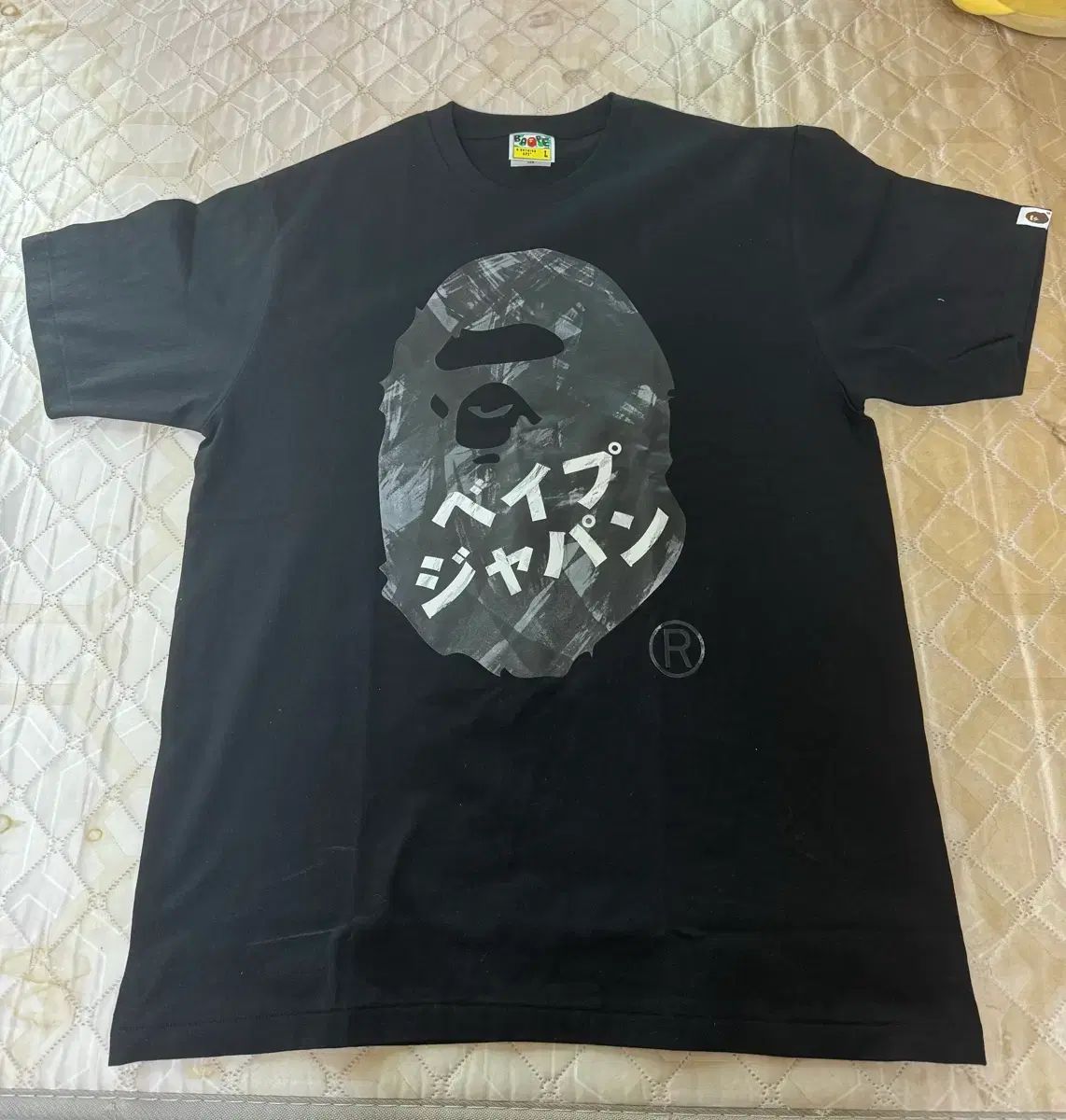A BATHING APE アベイシングエイプ ヘッド インク ペインティング 半袖 Tシャツ (正規品)