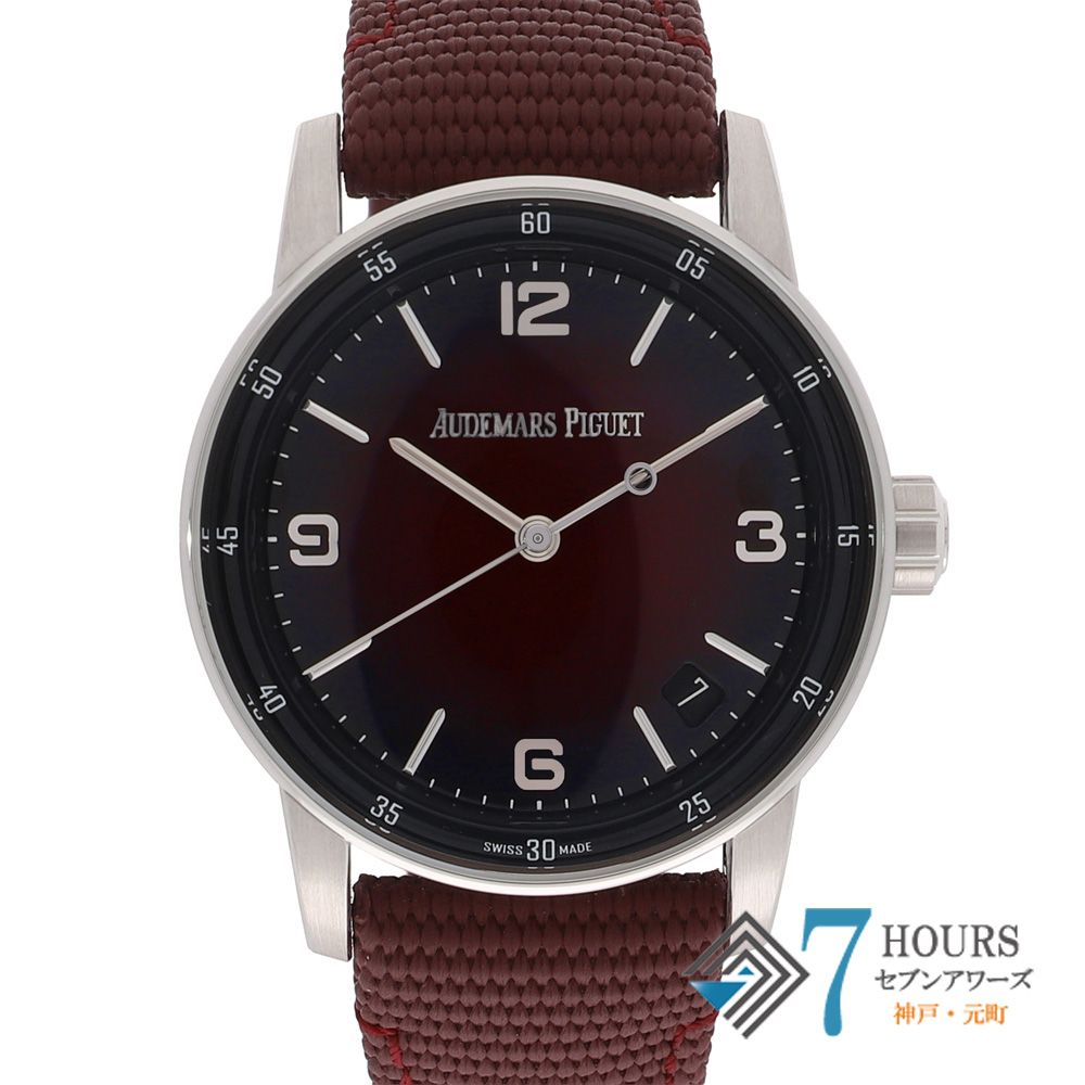 143678 AUDEMARS PIGUET オーデマ・ピゲ 15210BC.OO.A500KB.01 バーガンディ ホワイトゴールド ナイロン レザー 自動巻き 純正ボックス
