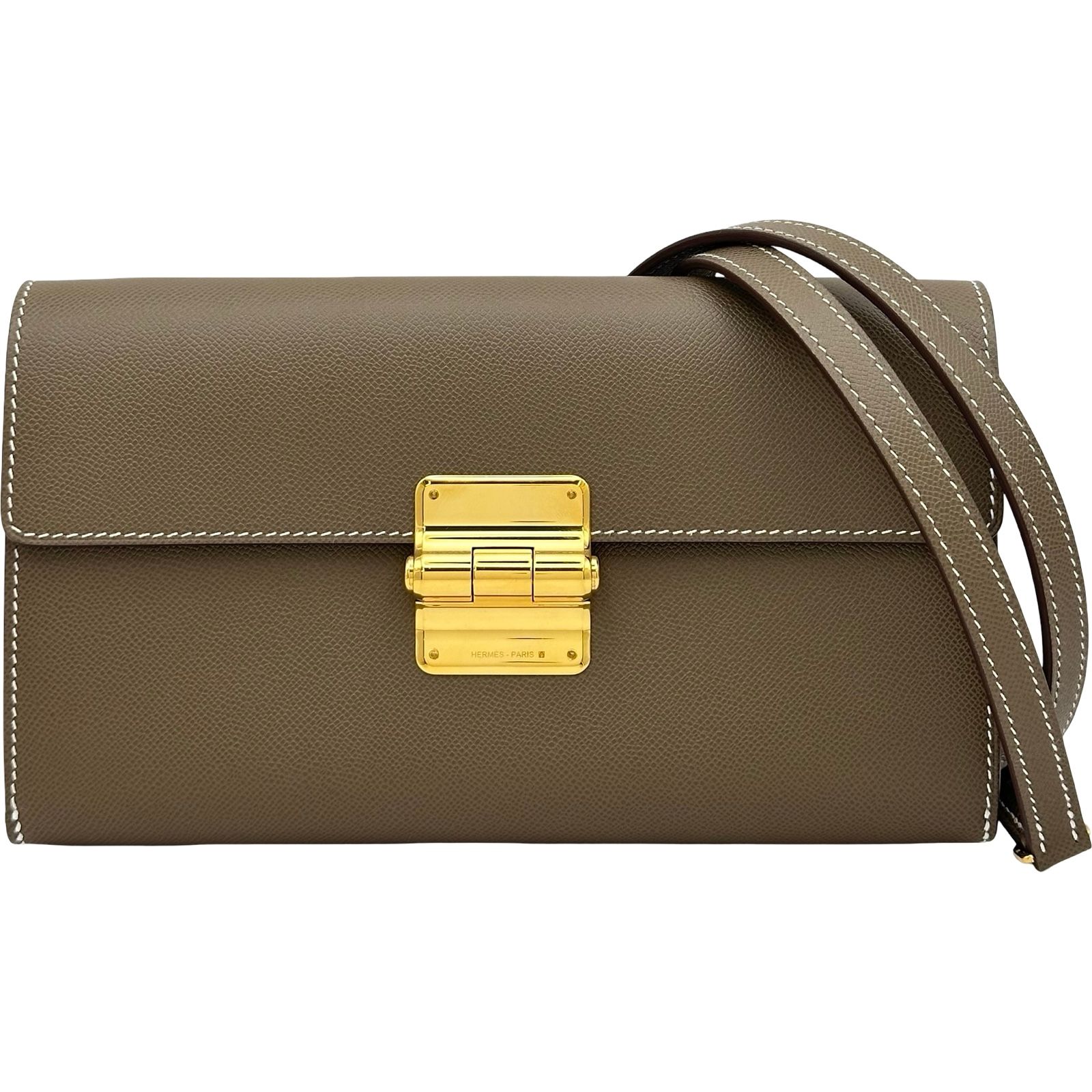 エルメス HERMES シェルニエールトゥーゴー K刻印 エトゥープ ゴールド金具 マダム レディース ショルダーバッグ 311,850円