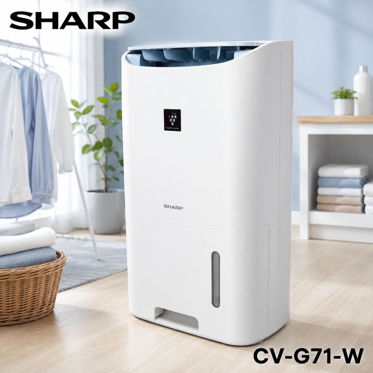 SHARP CV-G71-W 衣類乾燥除湿機 #4320-0617-1 プラズマクラスター 除湿