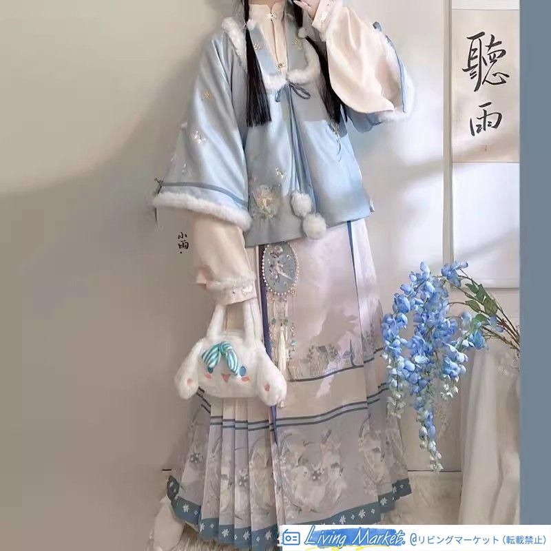 漢服 フルセット 中華風 唐装 仙女スタイル 刺繍入り コスプレ衣装 民族風 ワンピース ゴスロリ風 キャラクター衣装 学園祭用 文化祭用 舞台演出用 日常着 プレゼント用 レディース用 CS629P110