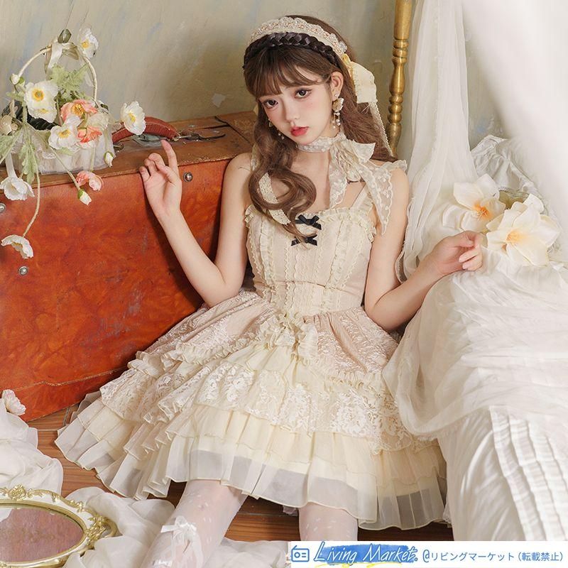 lolita オリジナル 洋服 ロリータ ワンピース 2点 コスプレ衣装 キャラクター衣装 衣装 仮装 レディース 可愛 日系女子中高生 学園祭 文化祭 雰囲気 お呼ばれ イベント 大人 舞台 新年会 CS629P170