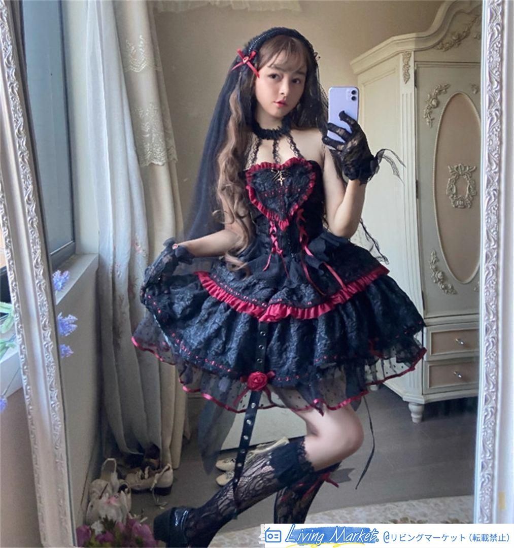 lolita 豪華姫系ワンピース 豪華フルセット 撮影会 舞台演出 推し活 ハロウィン 仮装 可愛 レトロ風 オリジナル jsk ロリータ ワンピース 美しい刺繍 CS629P042