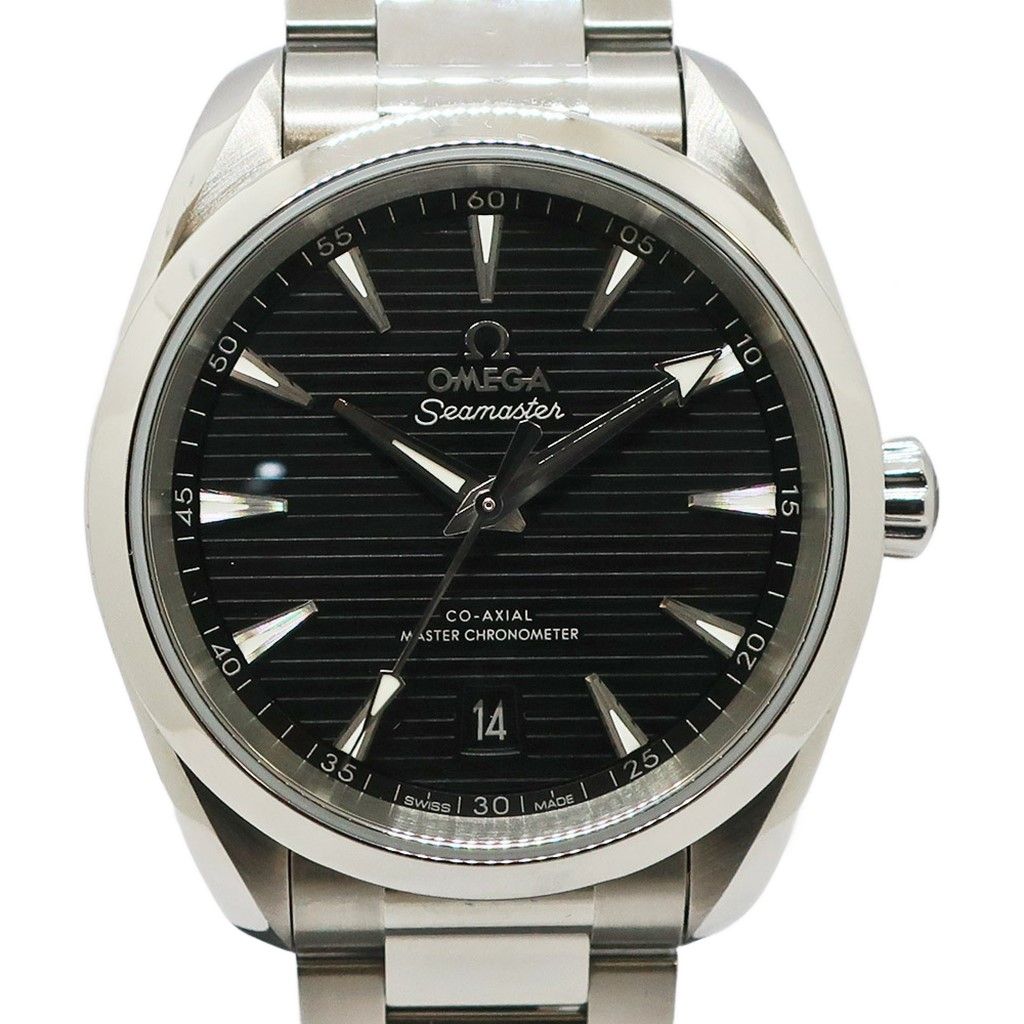 【天白】オメガ シーマスター アクアテラ 150m 38mm 220.10.38.20.01.001 ブラック SS 自動巻き メンズ 腕時計 男