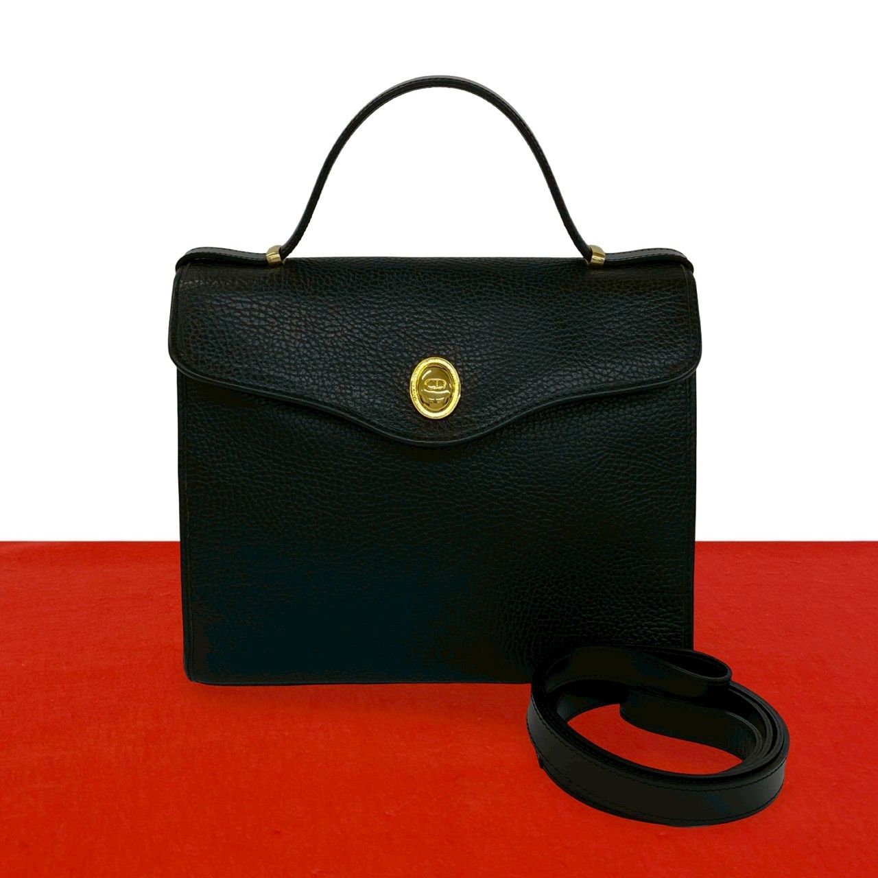 レア　ChristianDior　ヴィンテージ　バッグ　2way ほぼ未使用 Christian Dior ディオール ヴィンテージ CD ロゴ 金具