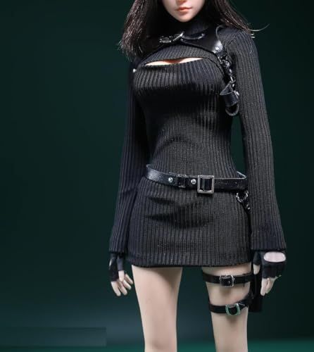 【新品】おもちゃ ホビー [TOYBARJAPAN]1/6スケール アクションフィギュア用 JO23X-06 美人セクシー女性 オフィスレディOL TBLeague素体に適合 長袖ハイネックワンピーススカートと拳銃ホルスターハンガーセット (ヘッドと素体と武器