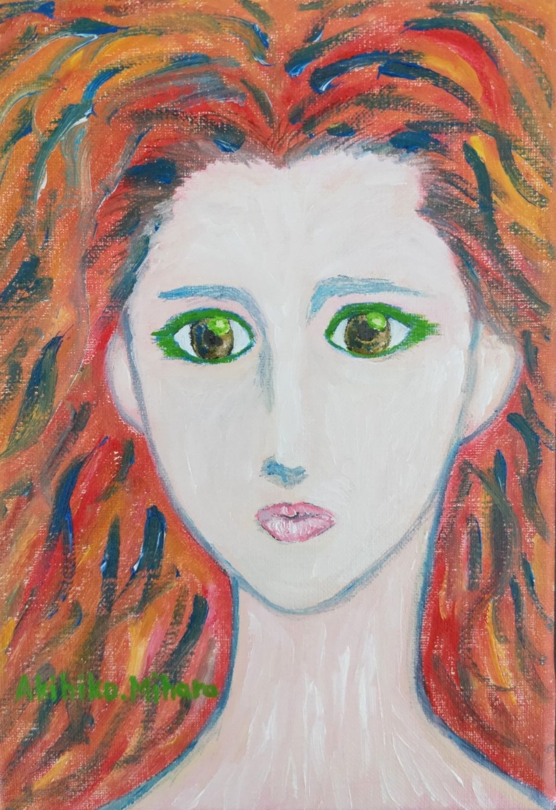 三原彰彦 サロン・ドトーヌ入選作家 油彩画 [BEAUTY] 抽象画 女性画