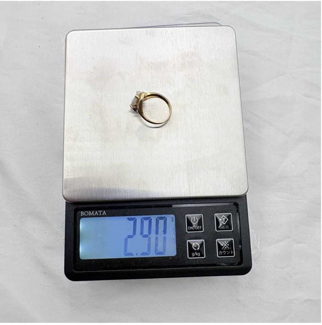 送料無料】希少14K FR刻印 オパールリング 約11号 2.9g 遊色効果