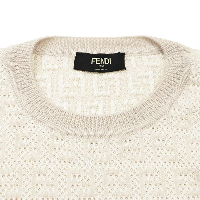 極美品】FENDI フェンディ ニット サイズ 52 メンズ FF ズッカ柄