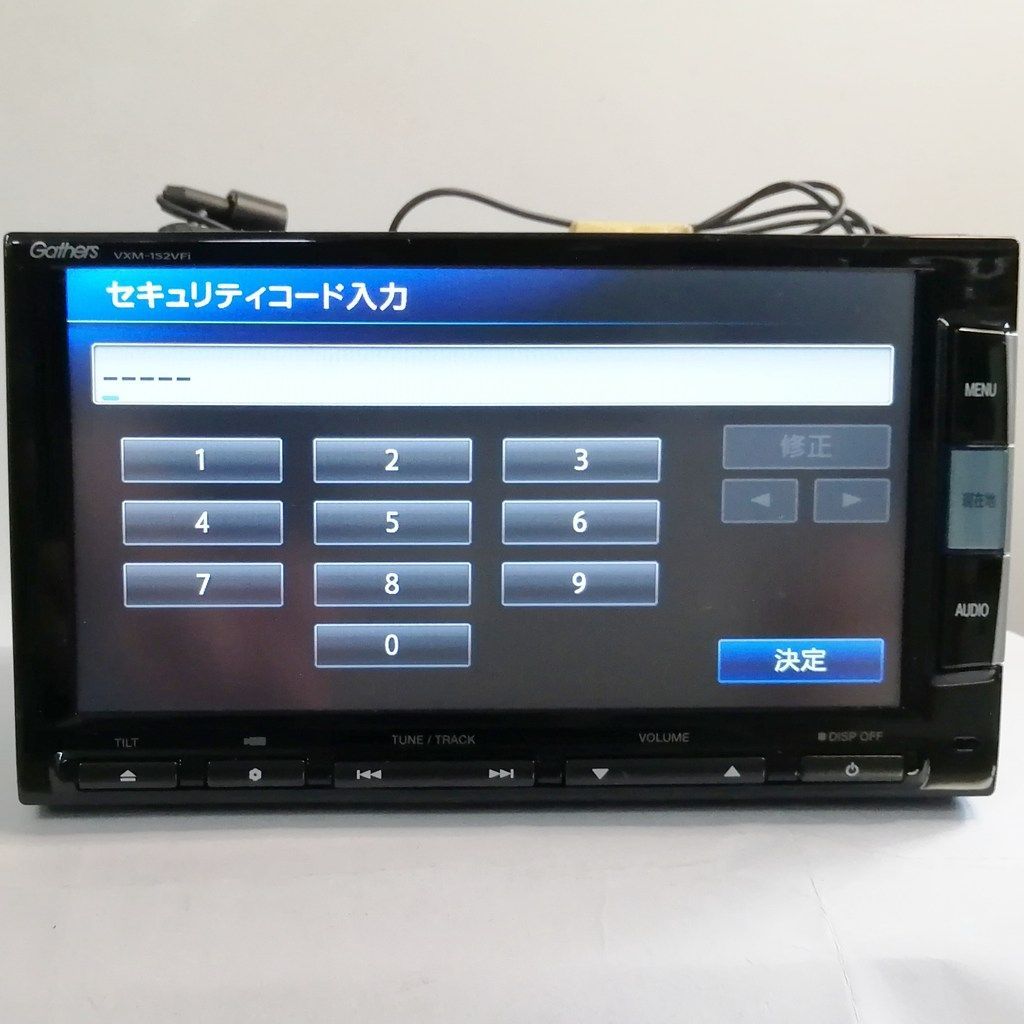 HONDA純正ナビ ギャザズ(gathers) VXM-152VFi 難有セキュリティロック