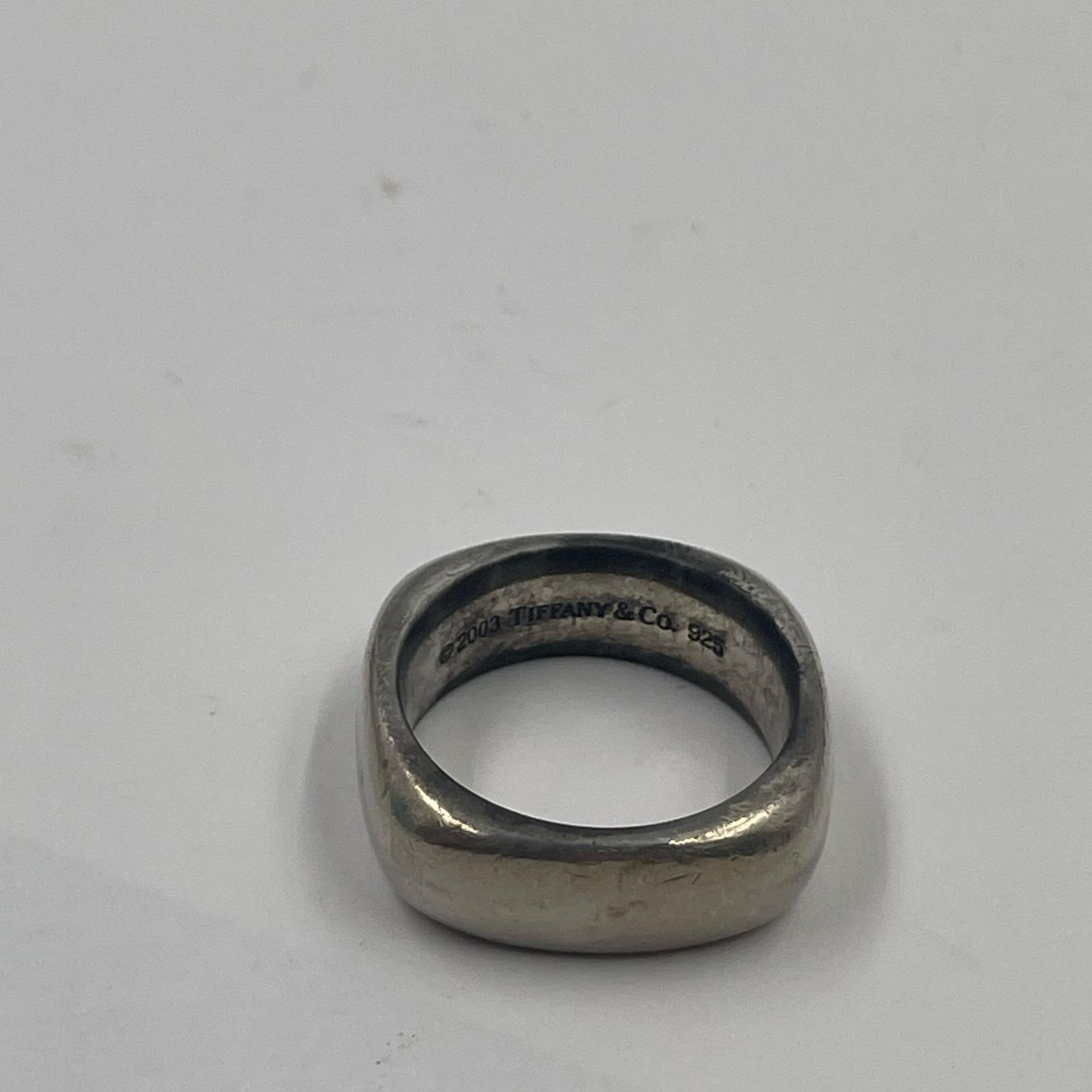 ティファニー スクエア クッション 925 リング 指輪 シルバー 8号EU48 TIFFANY&Co. ティファニー スクエアクッションリング シルバーリング