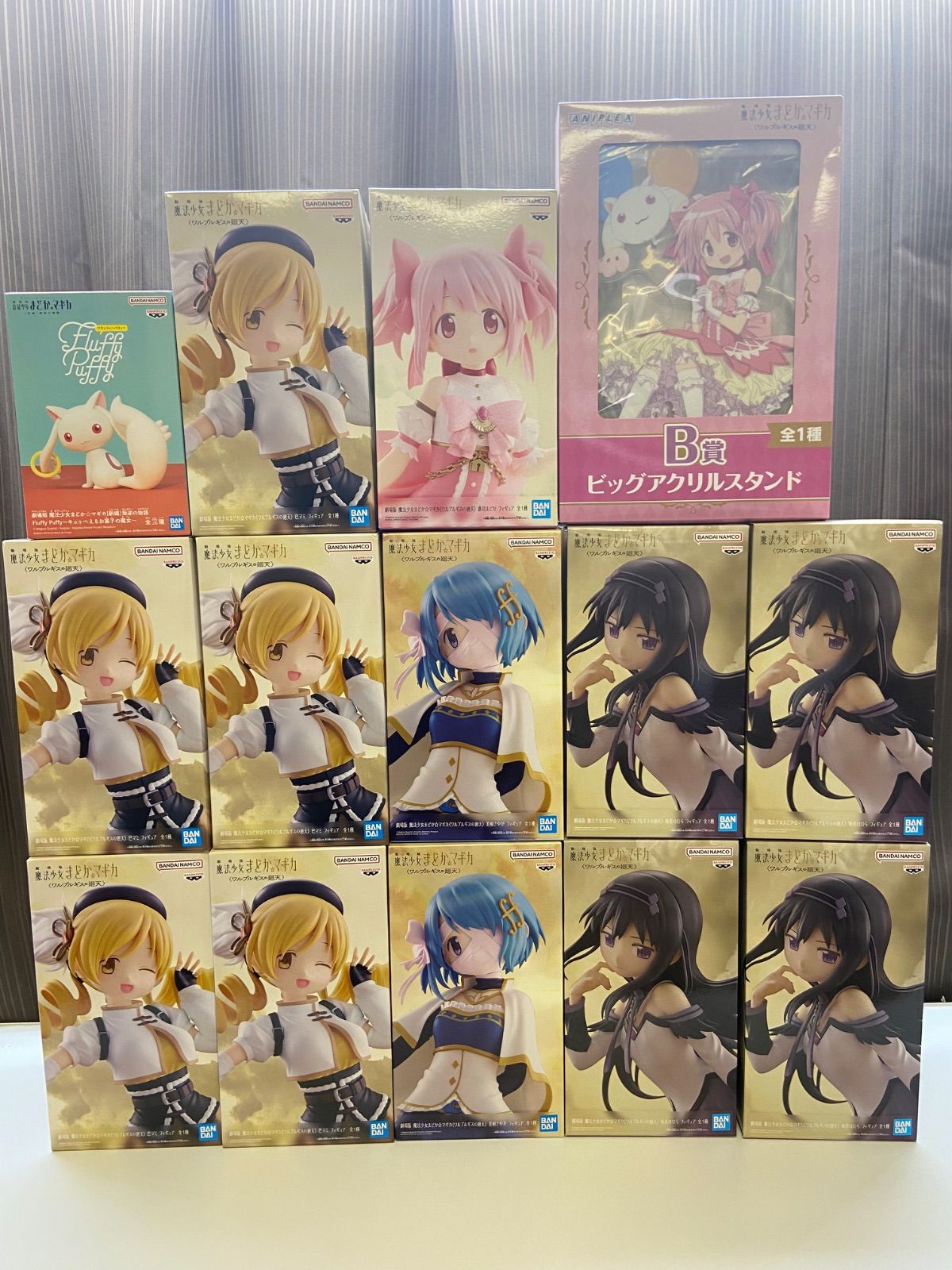 まどか☆マギカ　被りあり　まとめ　計14点　鹿目まどか　暁美ほむら　巴マミ　美樹さやか　キュゥべえ　プライズ　フィギュア　バンプレスト　（ME27-4679）