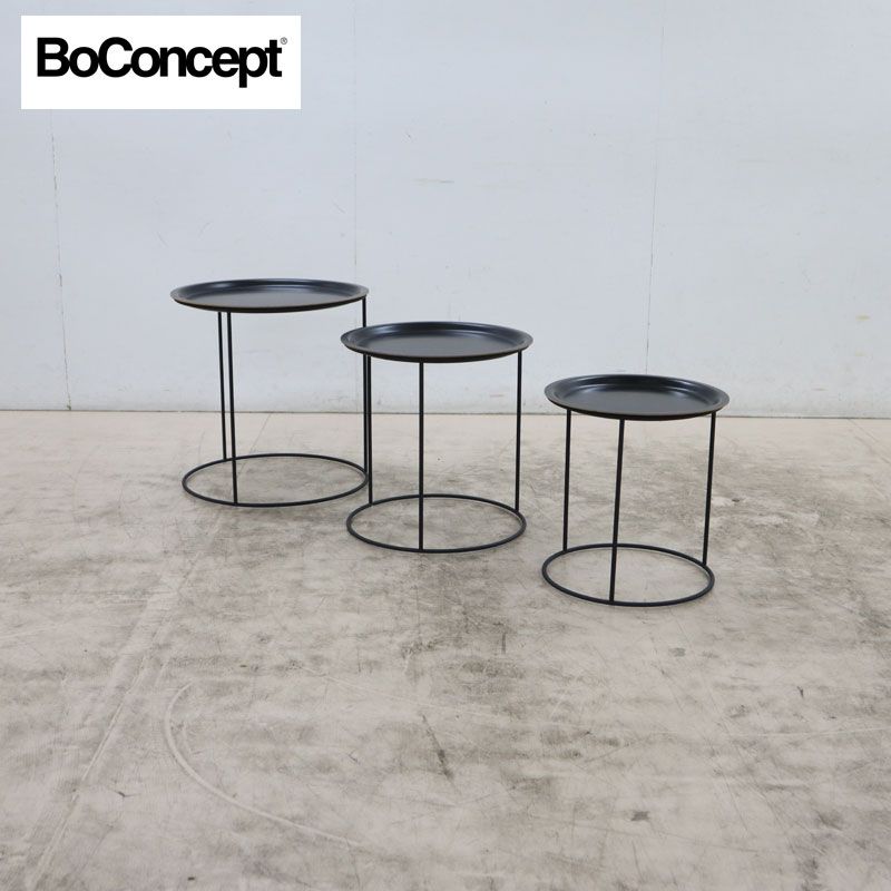 取付無料！ボーコンセプト カルタヘナ ネストテーブル 大小ブラックサイドテーブル BoConcept ボーコンセプト Cartagena カルタヘナ サイドテーブル