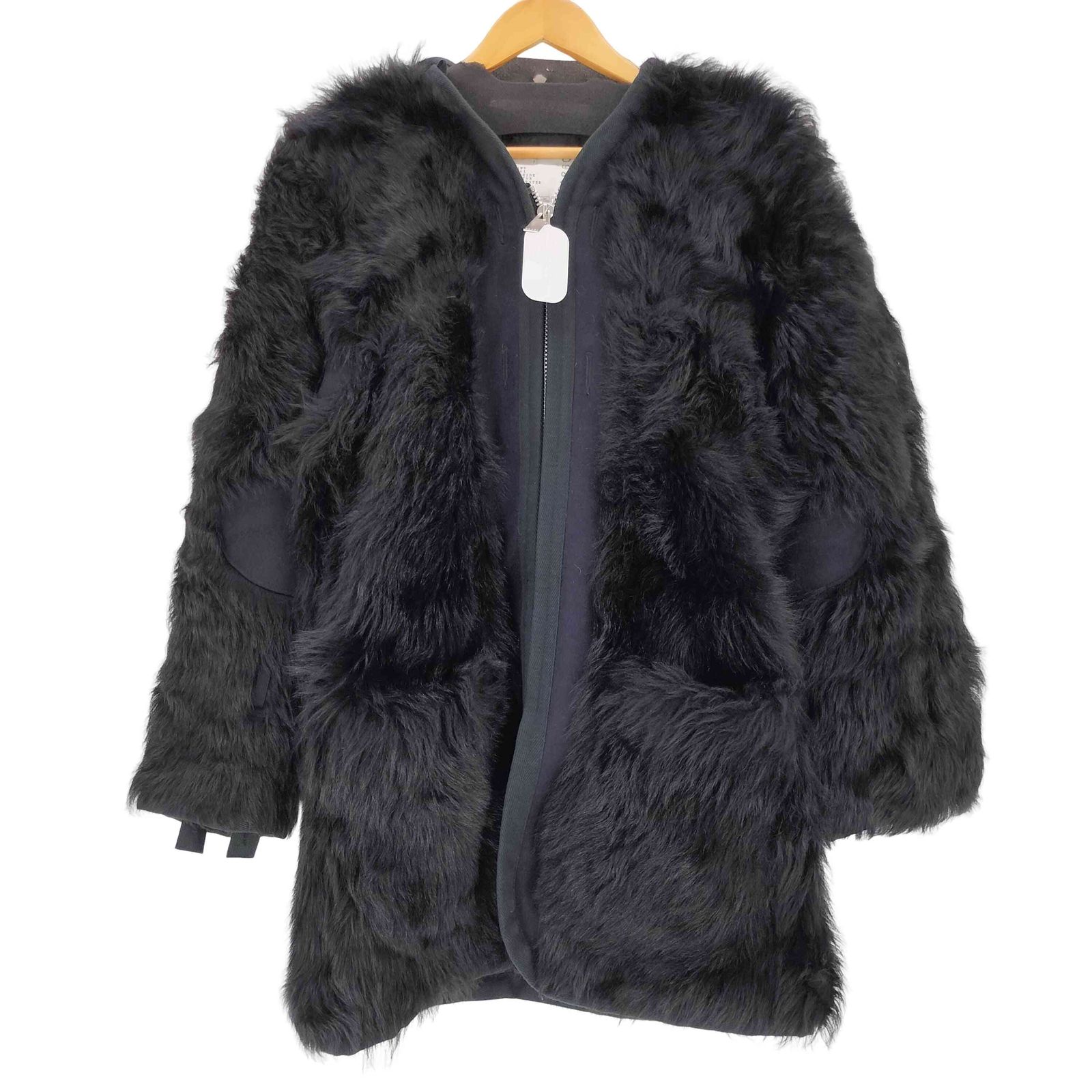 サカイ Sacai フロントジップ リアル ファー コート レディース 2 