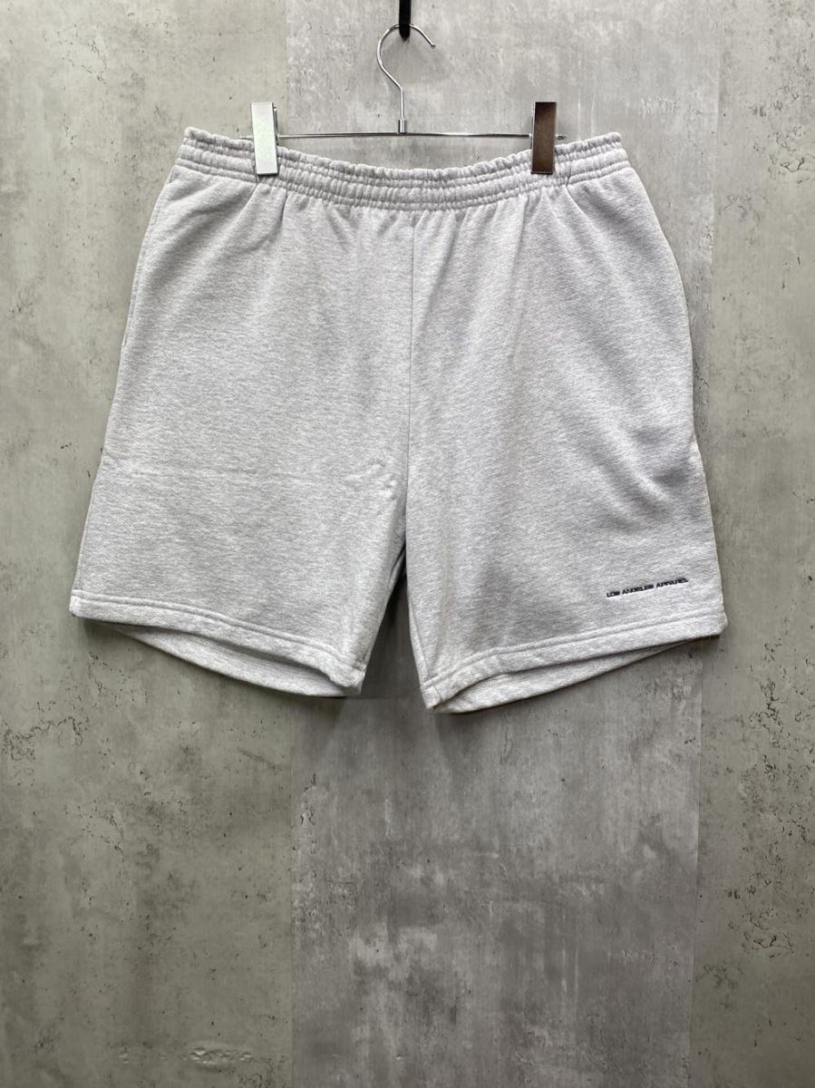 LOS ANGELES APPAREL ロサンゼルスアパレル ヘビーフリース 14oz 裏起毛 スウェット ハーフ パンツ sizeXL/グレー ■◆◎メンズ