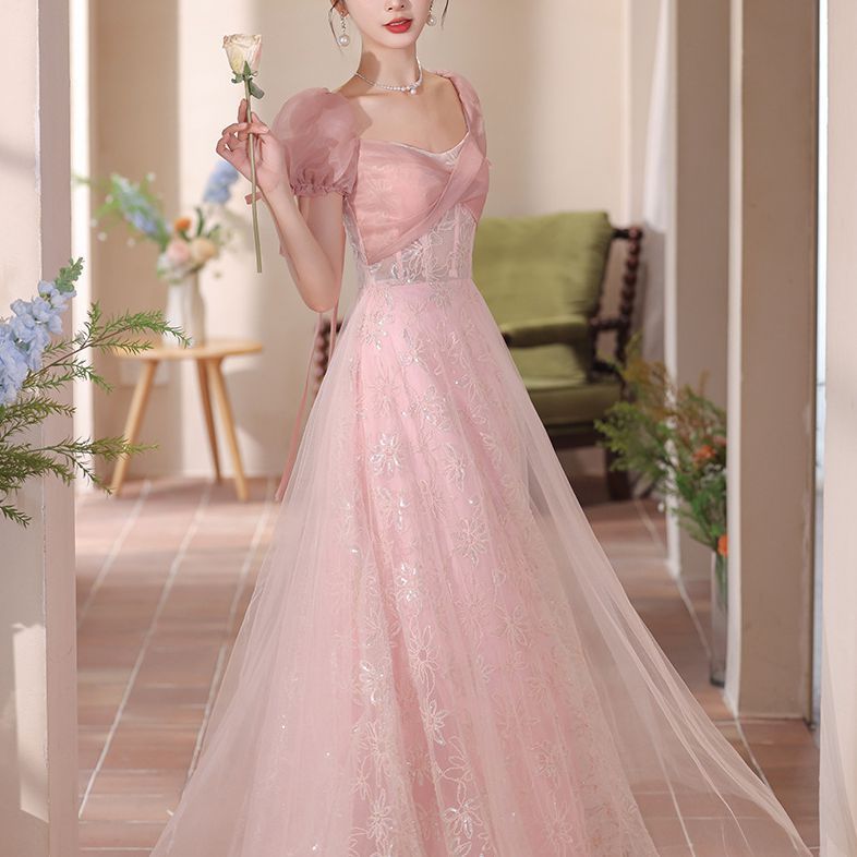 ✨【成人式・卒業式に】プリンセスドレス ロング パーティードレス 写真撮影 卒アル 記念日 レディース 結婚式二次会 エレガント