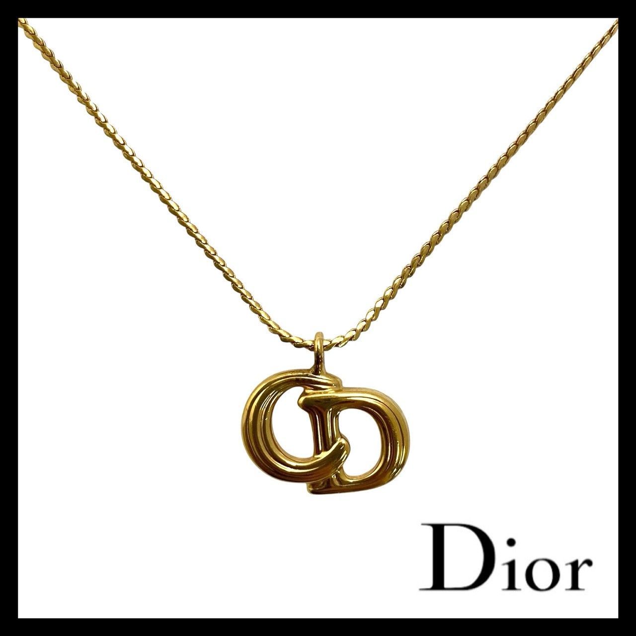 Dior CDロゴネックレス ゴールド Dior】CDロゴ ネックレス ゴールド/金 カラー ペンダント ヴィンテージ