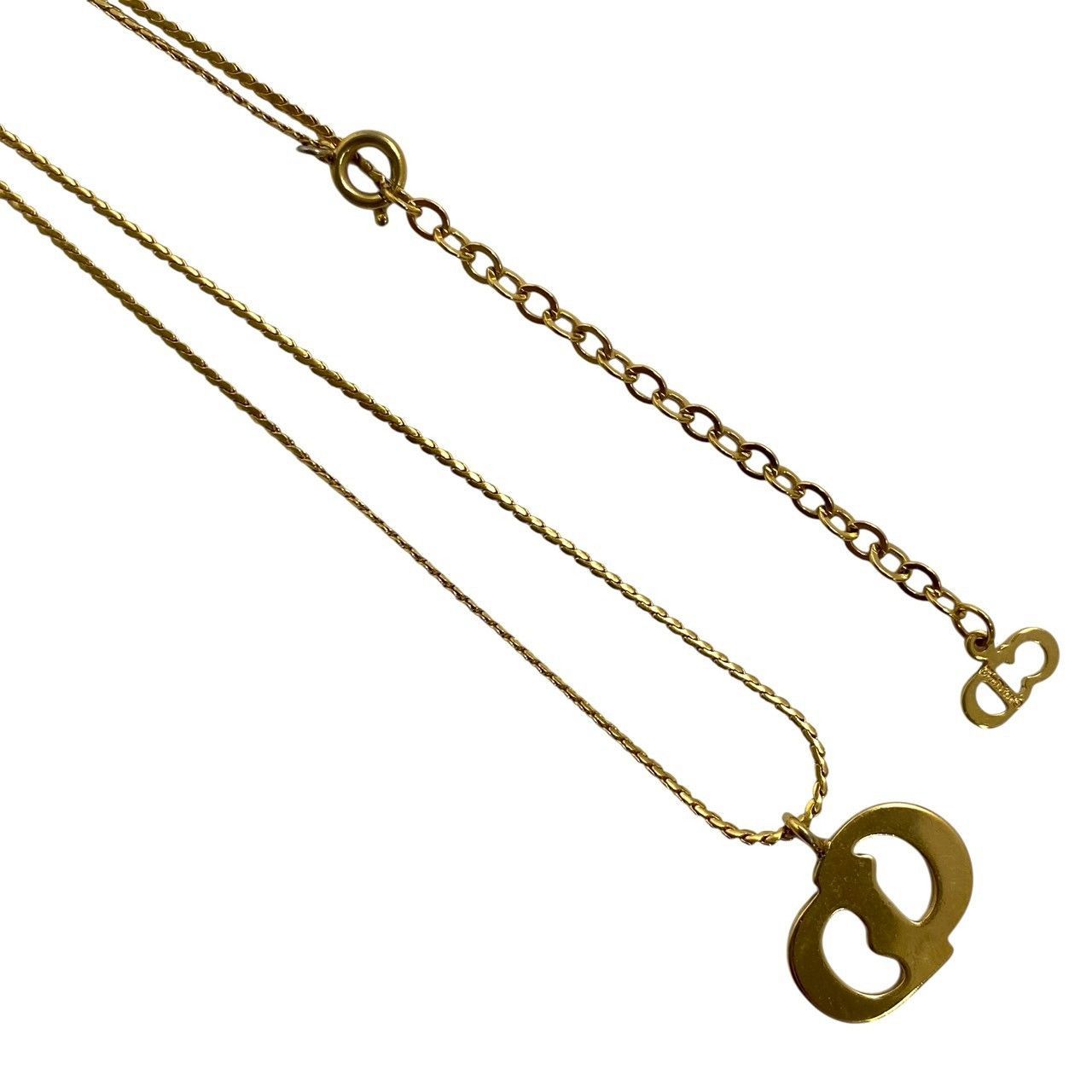 Dior】CDロゴ ネックレス ゴールド/金 カラー ペンダント ヴィンテージ