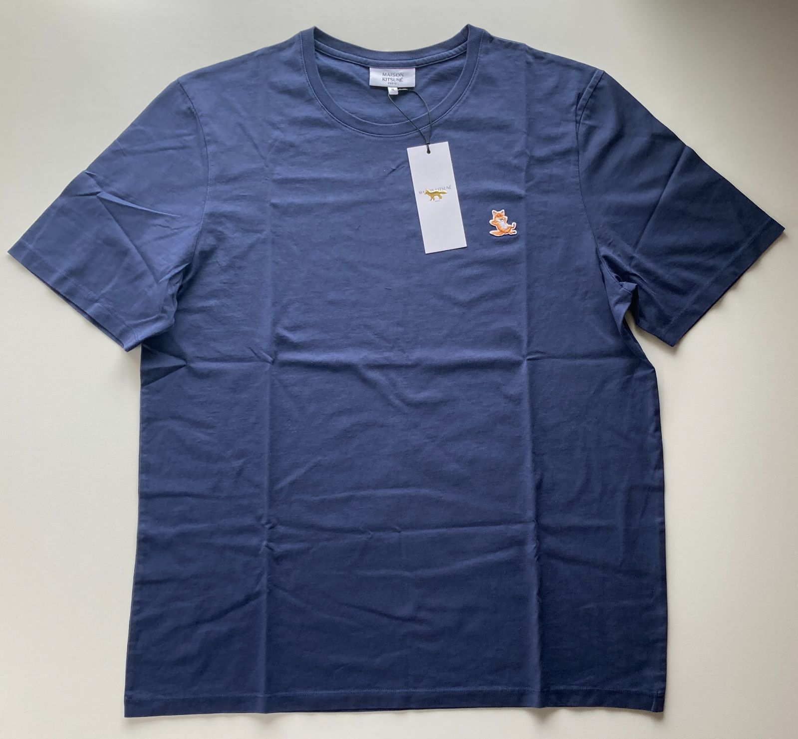 maison kitsune キツネ CHILLAX FOX PATCH tシャツ sizeXL navy