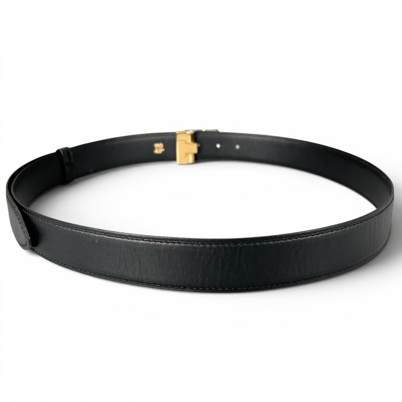 【極美品】Cartier サントス マストライン ベルト レザー ブラック 極美品△Cartier カルティエ マスト ドゥ カルティエ サントス ロゴ