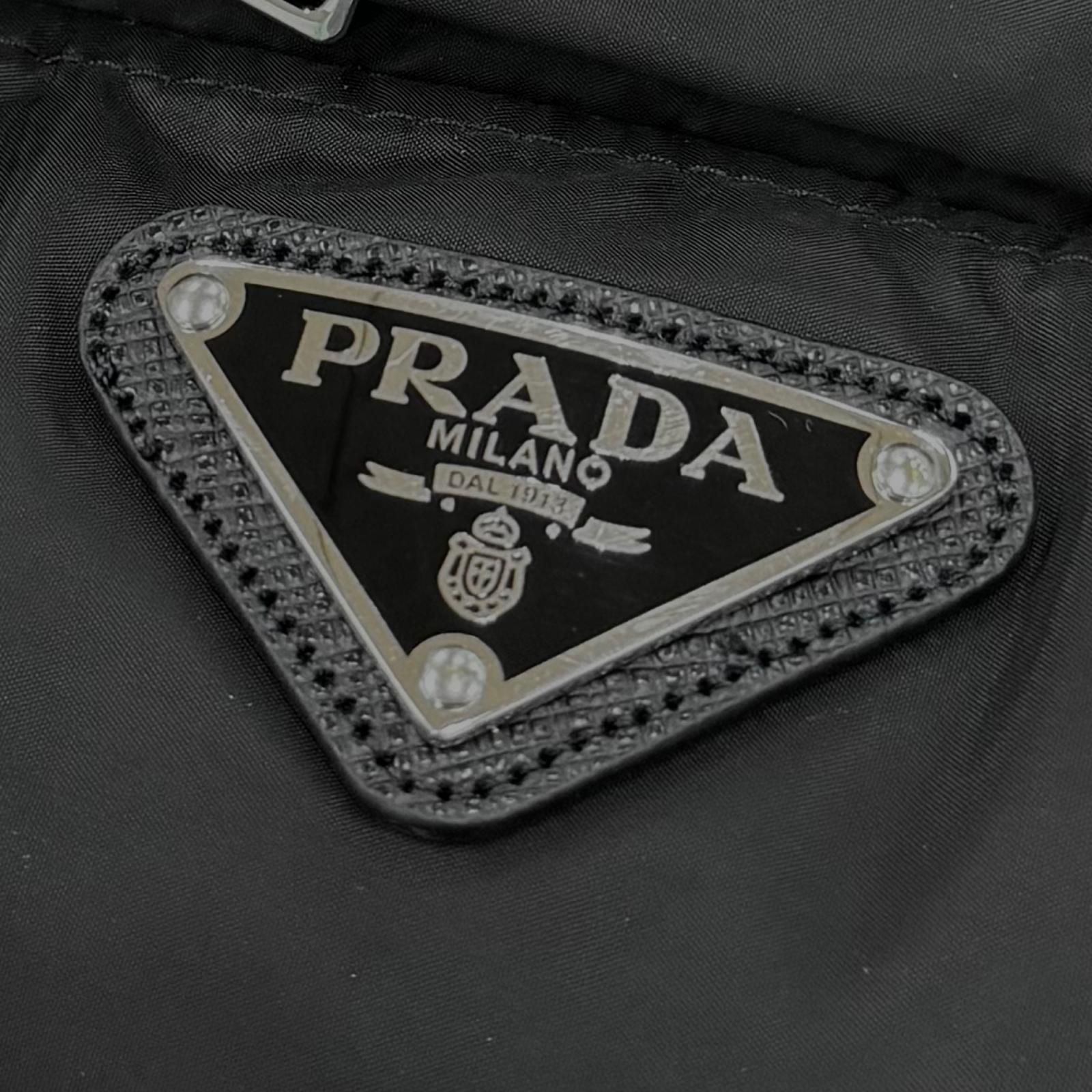 美品▽PRADA プラダ 2025年製 SGH072 トライアングルロゴ 三角プレート